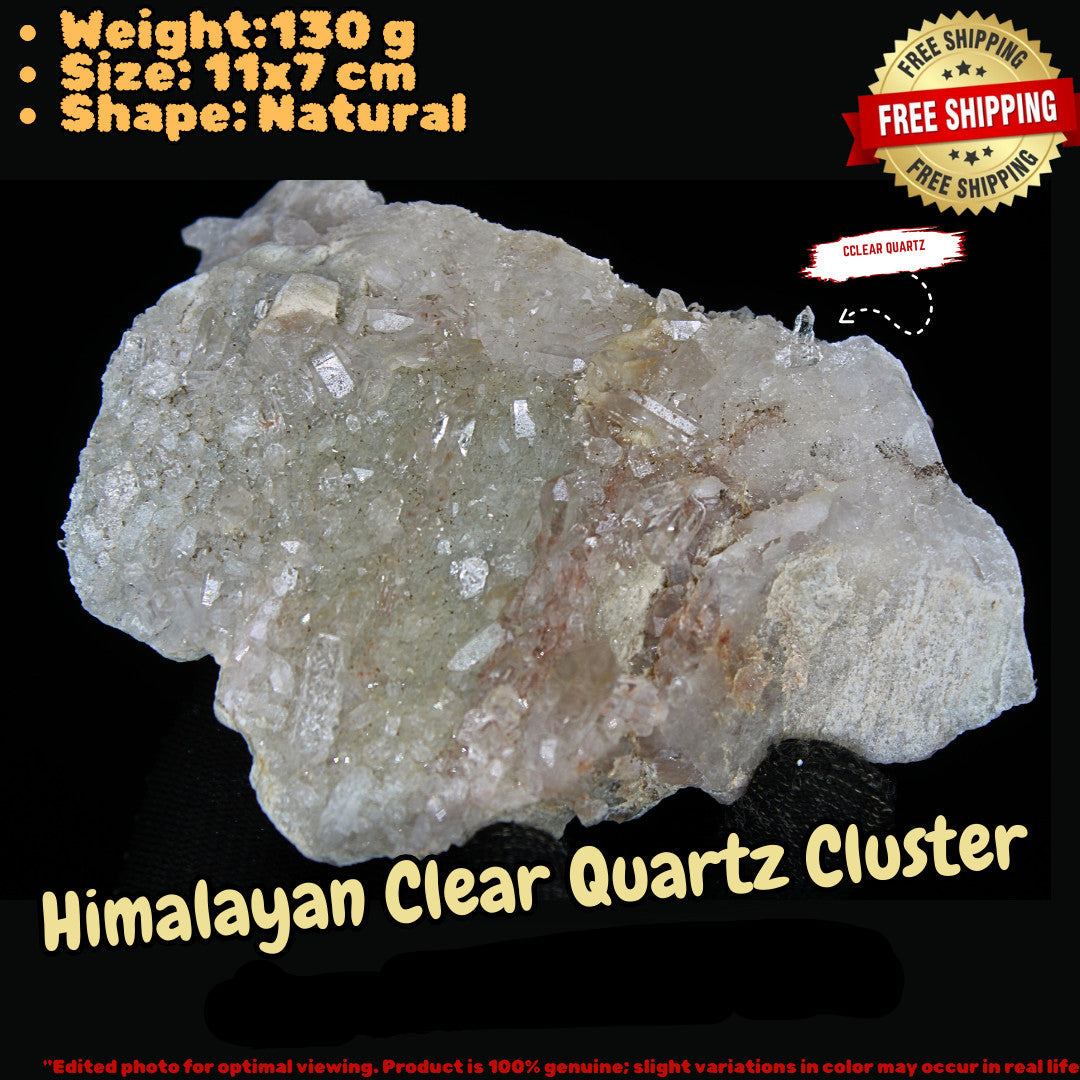 Himalayan Clear Quartz 130g Cluster Natural Crystal Mineral Specimen India
