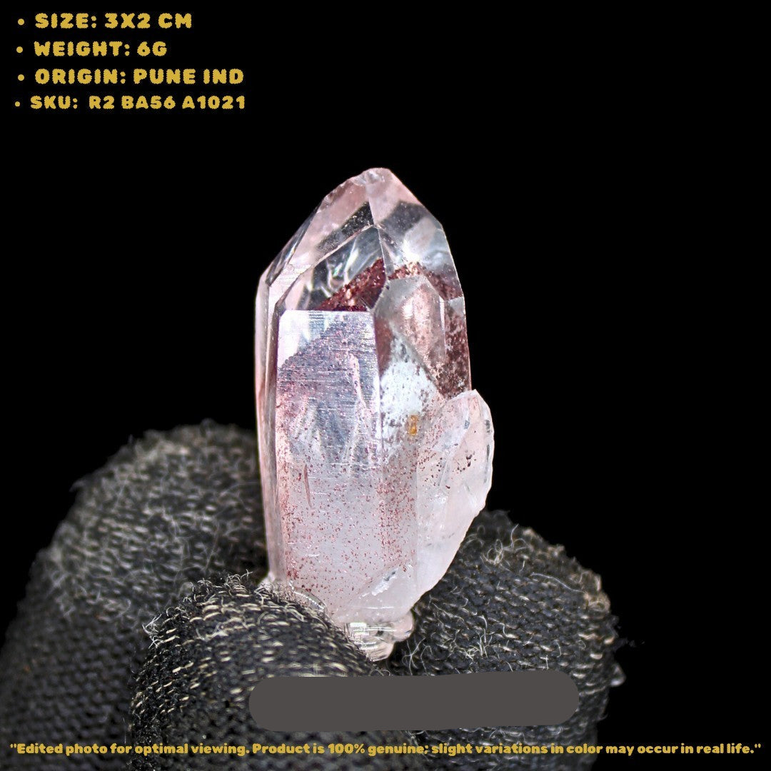 Natural Phantom Clear Quartz Crystal 6g 3x2 cm Rare Inclusion from India