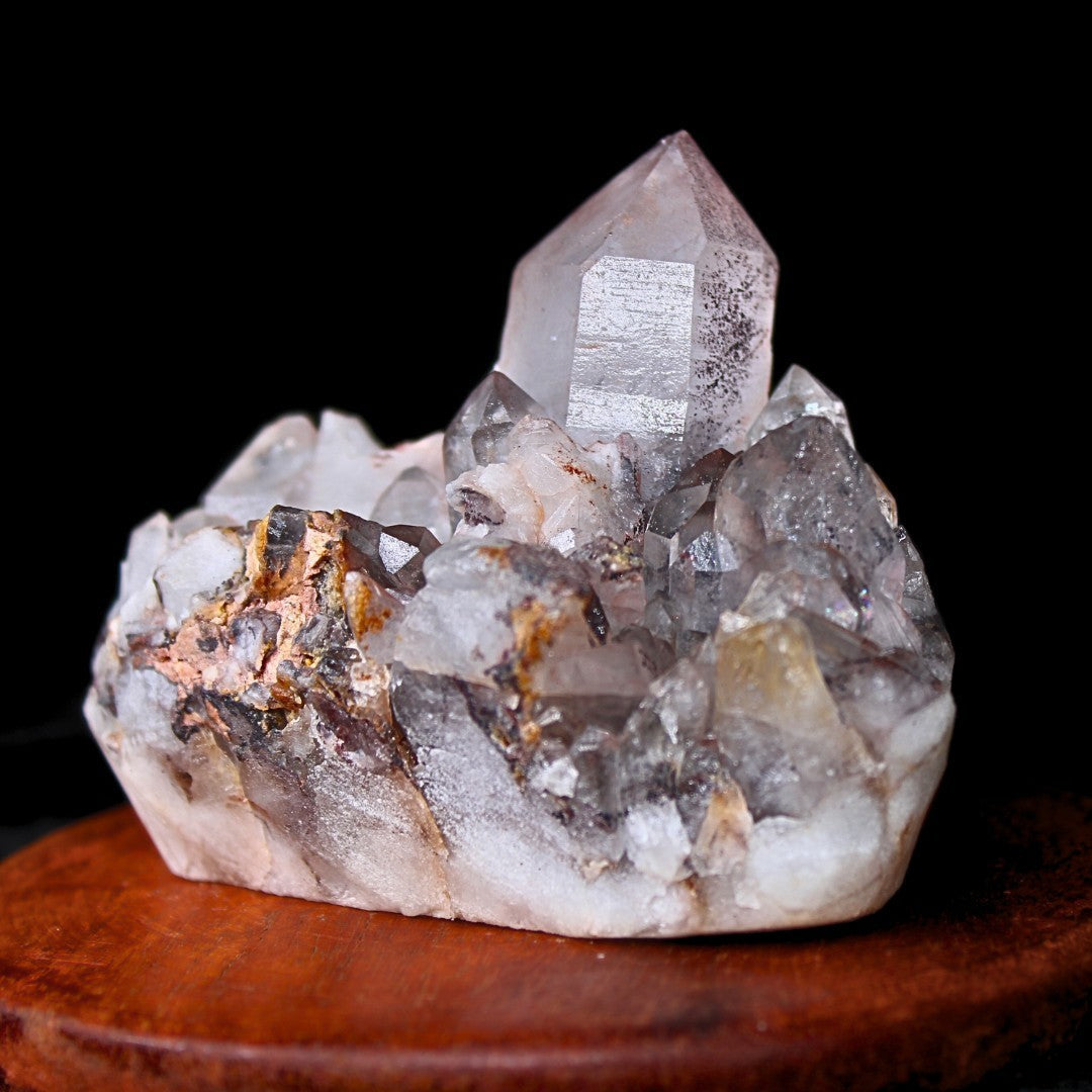 Natural Phantom Quartz Cluster 410g Healing Crystal Raw Stone India 10x6 cm