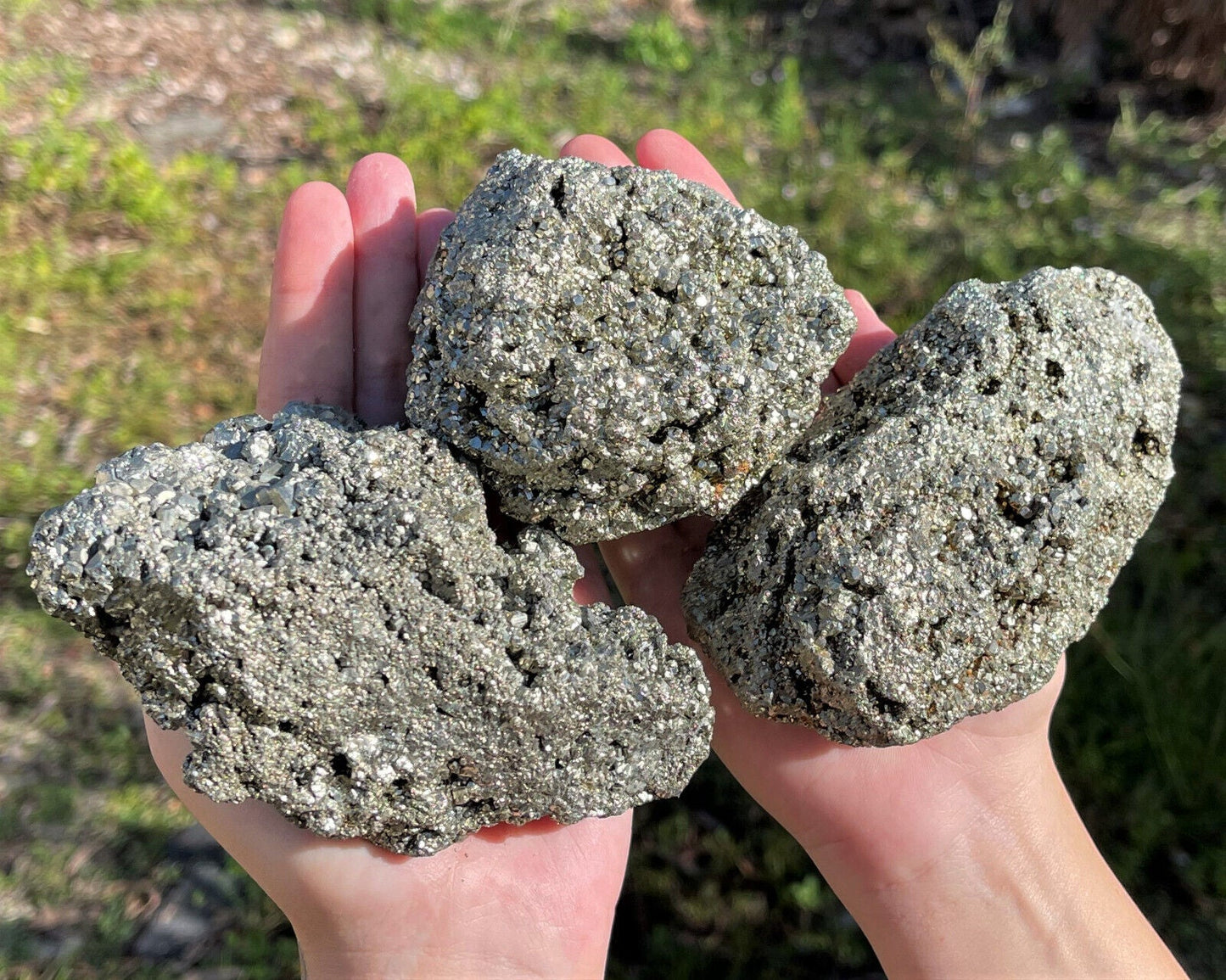 JUMBO Rough Natural Pyrite Crystal Chunks, Huge Raw Pyrite Specimens ('A' Grade)