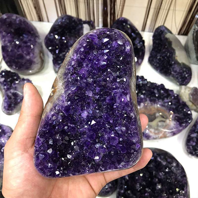 Big Natural Amethyst Crystal Cave Cluster Quartz Druzy Geode Healing Stone US