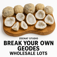 Break Your Own Geode Quartz Crystals 1.5 Bulk Druzy Rock Pack Crack Open Surprise