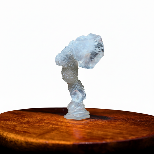 Green Apophyllite Crystal Cluster Tower 135g 6cm