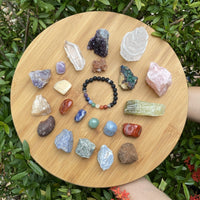 22pcs Premium Beginning Crystal Kit In Box, Crystals Gift Set!