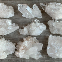 Grade A++ Clear Quartz Crystal Cluster, 1.5"- 2" Raw Clear Quartz Geode
