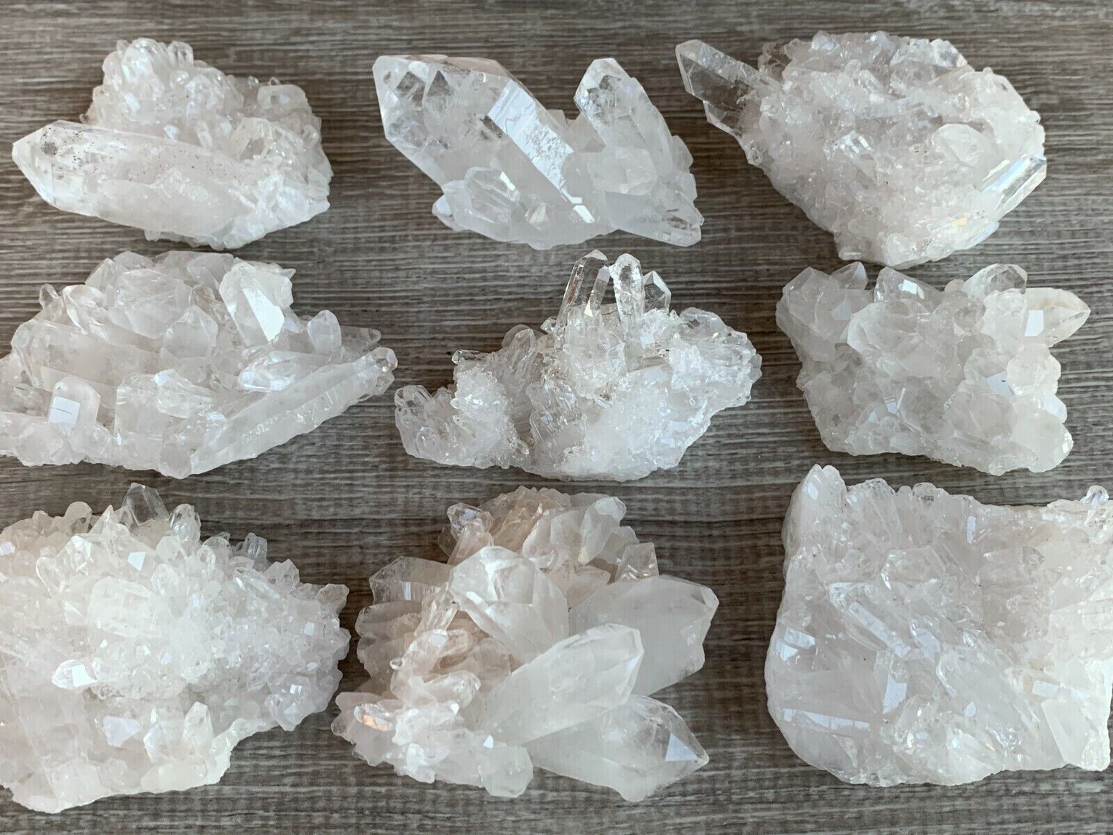Grade A++ Clear Quartz Crystal Cluster, 1.5"- 2" Raw Clear Quartz Geode