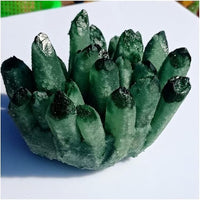 2025Rare Large Raw Green Ghost Crystal Cluster Natural Rough Geode Reiki Quartz