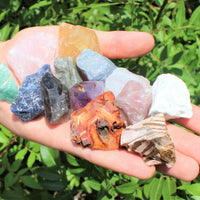 Bulk Mixed Crafters Collection: Gems Crystal Natural Rough Raw 1/2 lb Lot