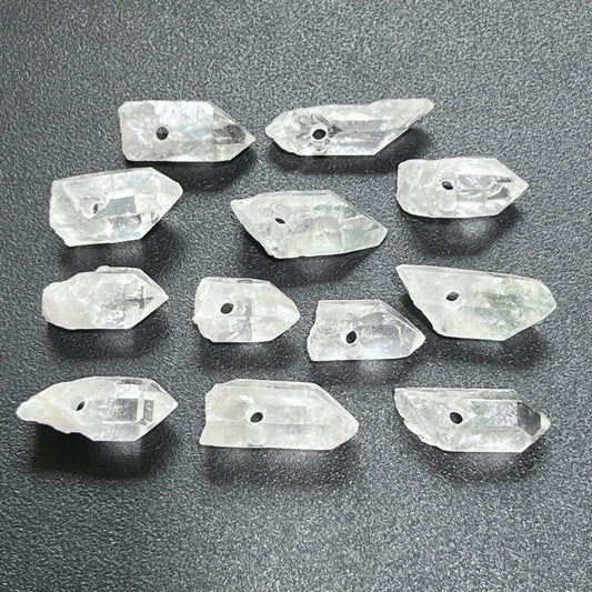 Drilled Clear Quartz Crystal Points (2mm Hole) Wholesale Beads Pendant Necklace