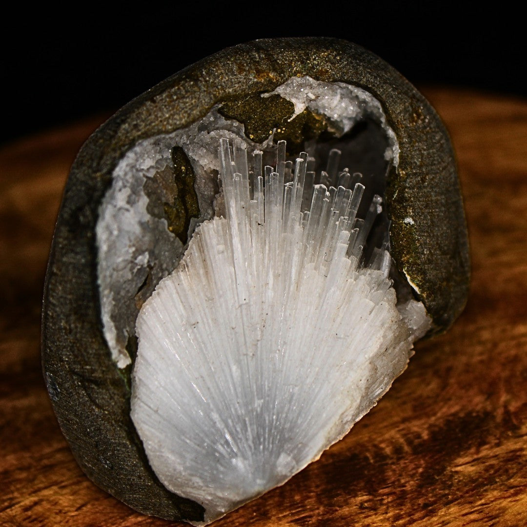 Scolecite Geode 90g High-Vibe Reiki Healing Crystal Chakra Energy Stone