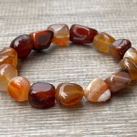 Wholesale Grade A++ Gemstone Nugget Bracelet, Choose from 18 Gemstone Types