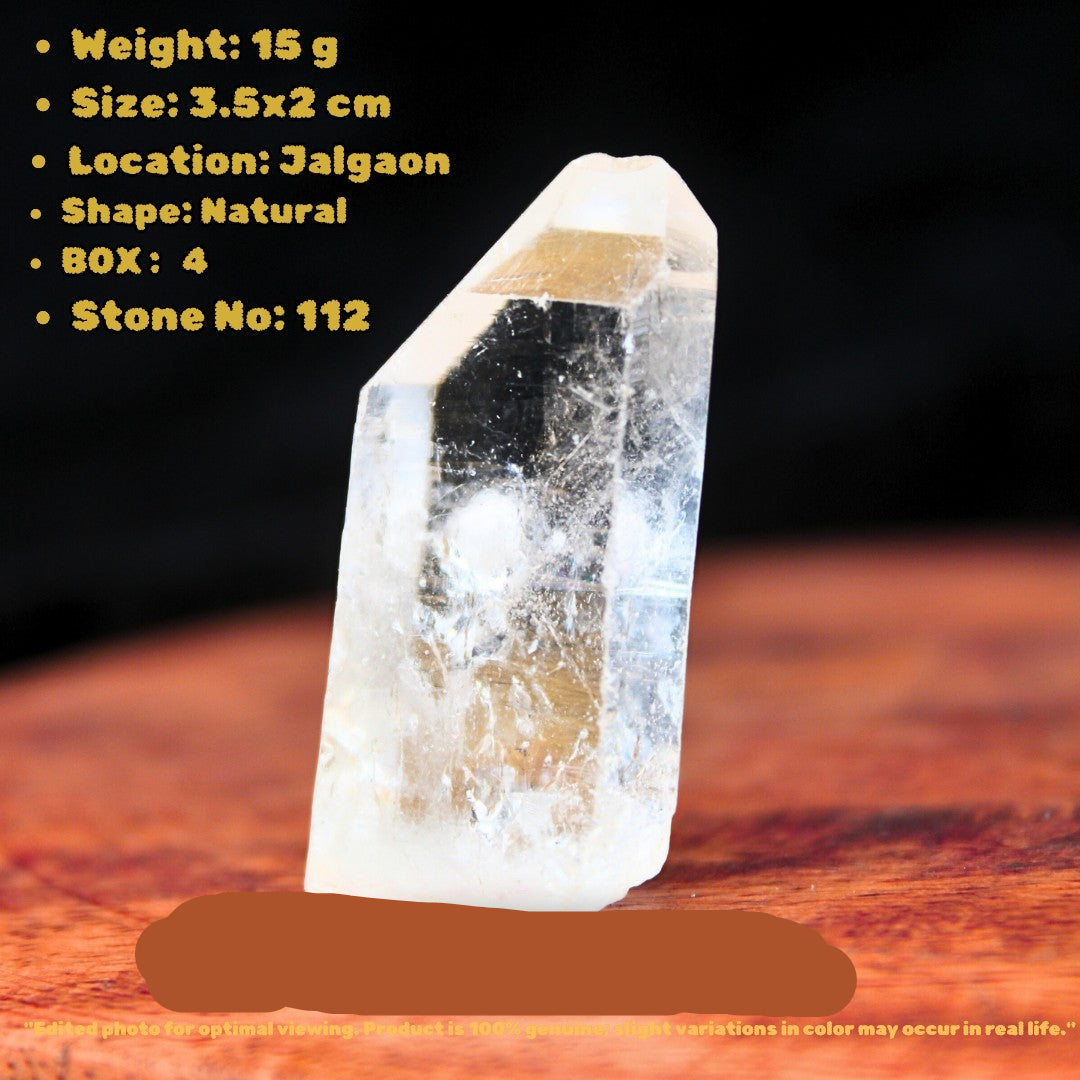 Clear Quartz Crystal 15g | Energy Amplifier Stone for Healing & Meditation