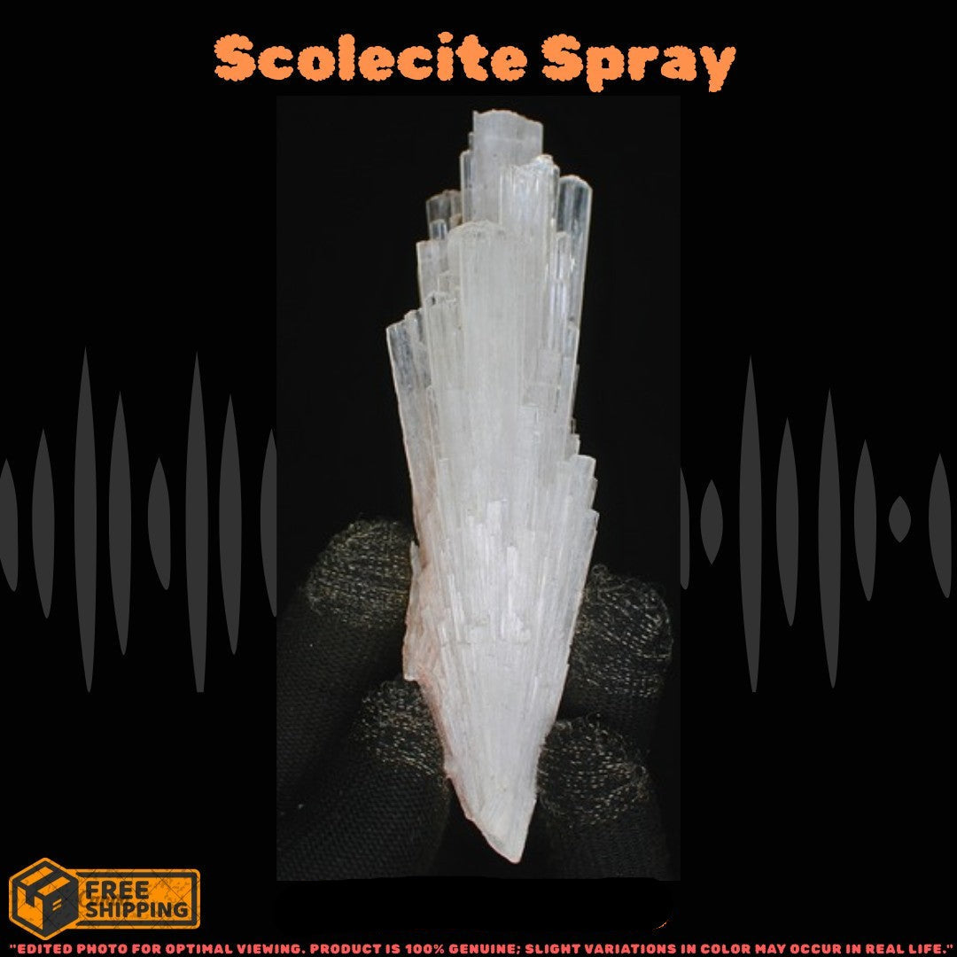 Natural Scolecite Cluster 52g White Zeolite Mineral Specimen India