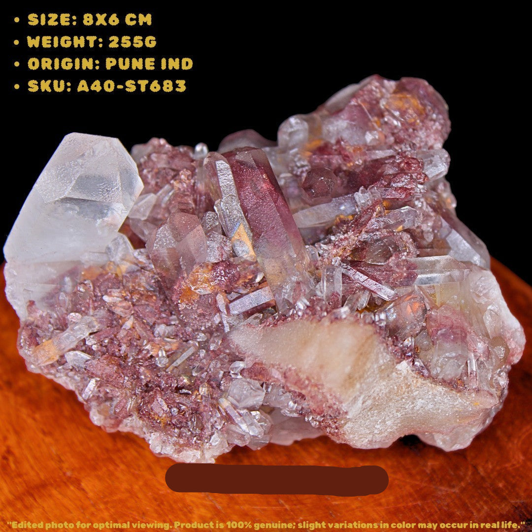 Phantom Clear Quartz Cluster 166g Natural Mineral Specimen 10x6cm Collector