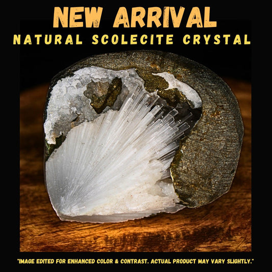 Scolecite Geode 90g High-Vibe Reiki Healing Crystal Chakra Energy Stone