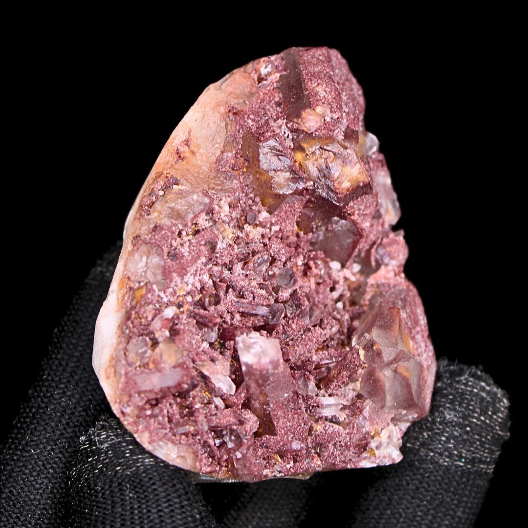 Red Phantom Quartz 103g Cluster India Rare Mineral Collector’s Crystal