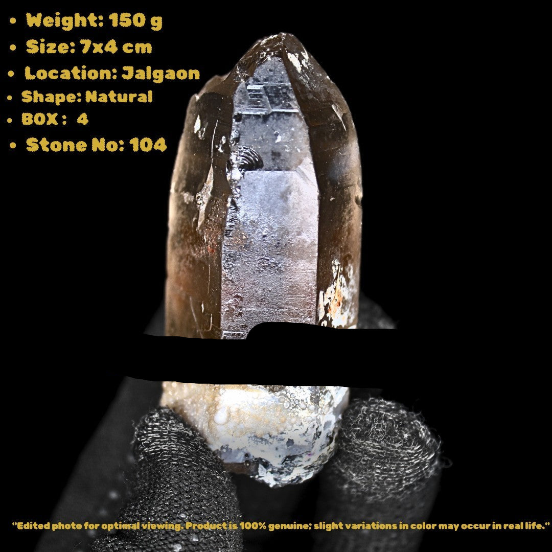 Smoky Quartz Healing Cluster 150g – Grounding & Protection Energy Stone 7x4cm