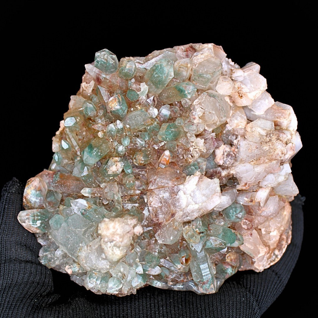 826g Green Himalayan Clear Quartz Cluster Rare Mineral Specimen from India