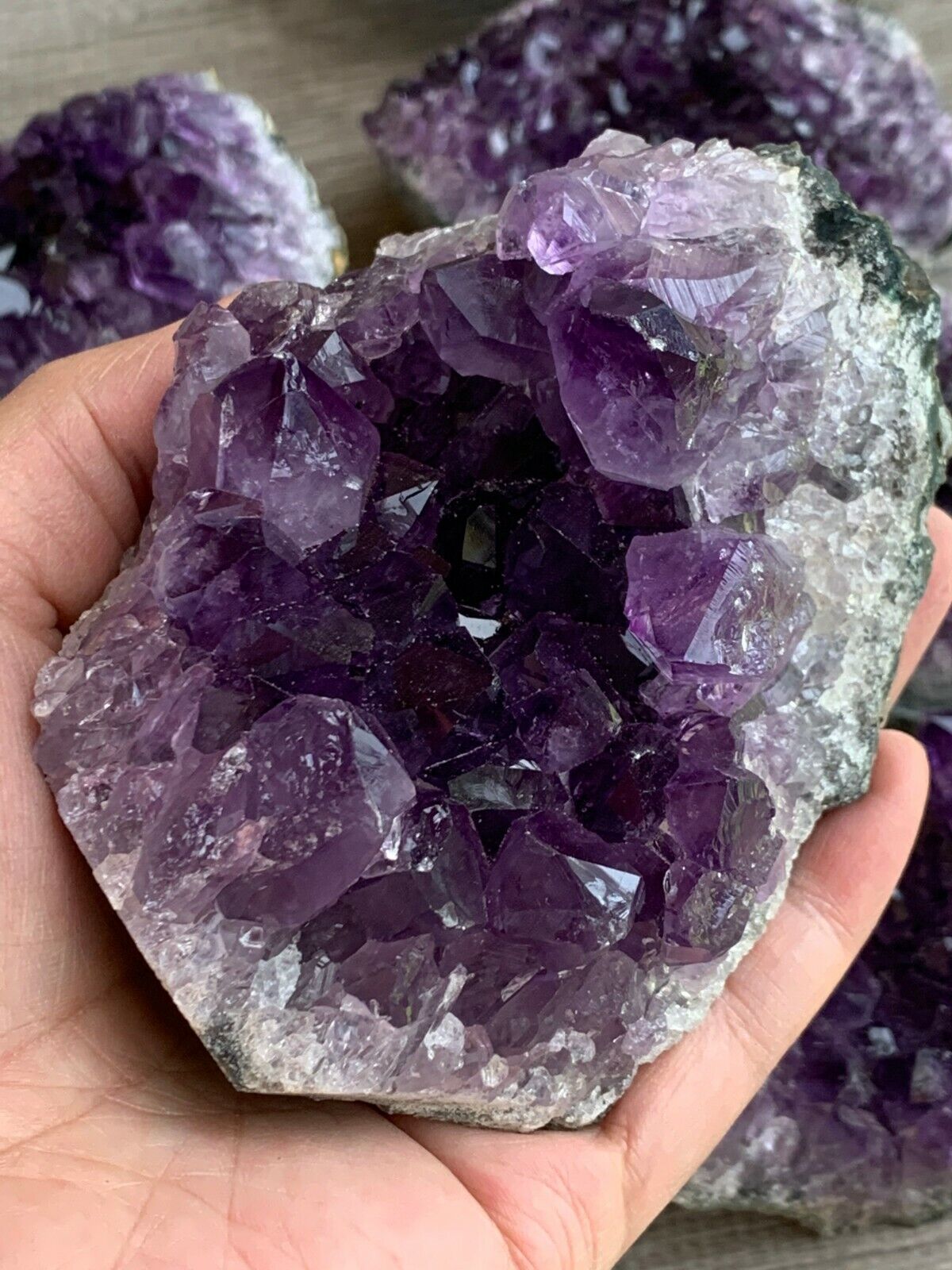 Deep Purple Amethyst Cluster From Uruguayan, Amethyst Geode, Raw Amethyst
