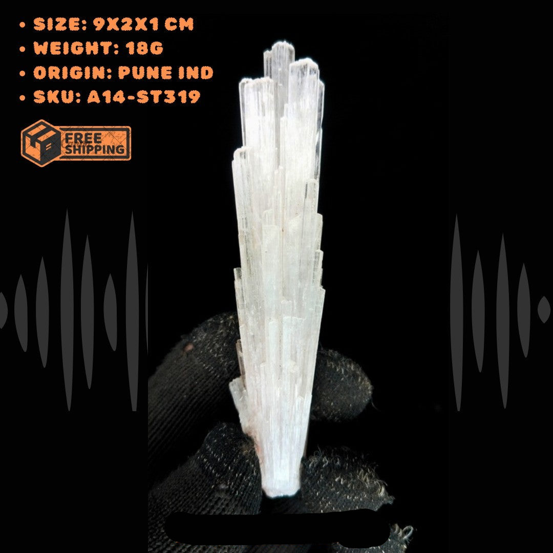 Rare 30g Natural Scolecite Cluster Mineral Specimen Raw White Crystal India