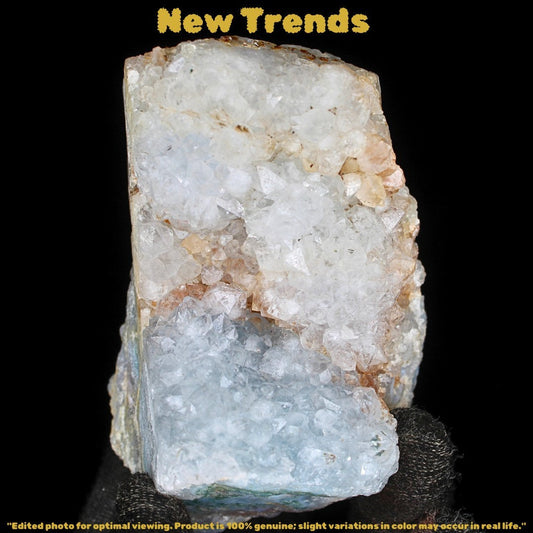 Apophyllite Stilbite Cluster 300g – Raw Natural Crystal Mineral 11x7cm from India