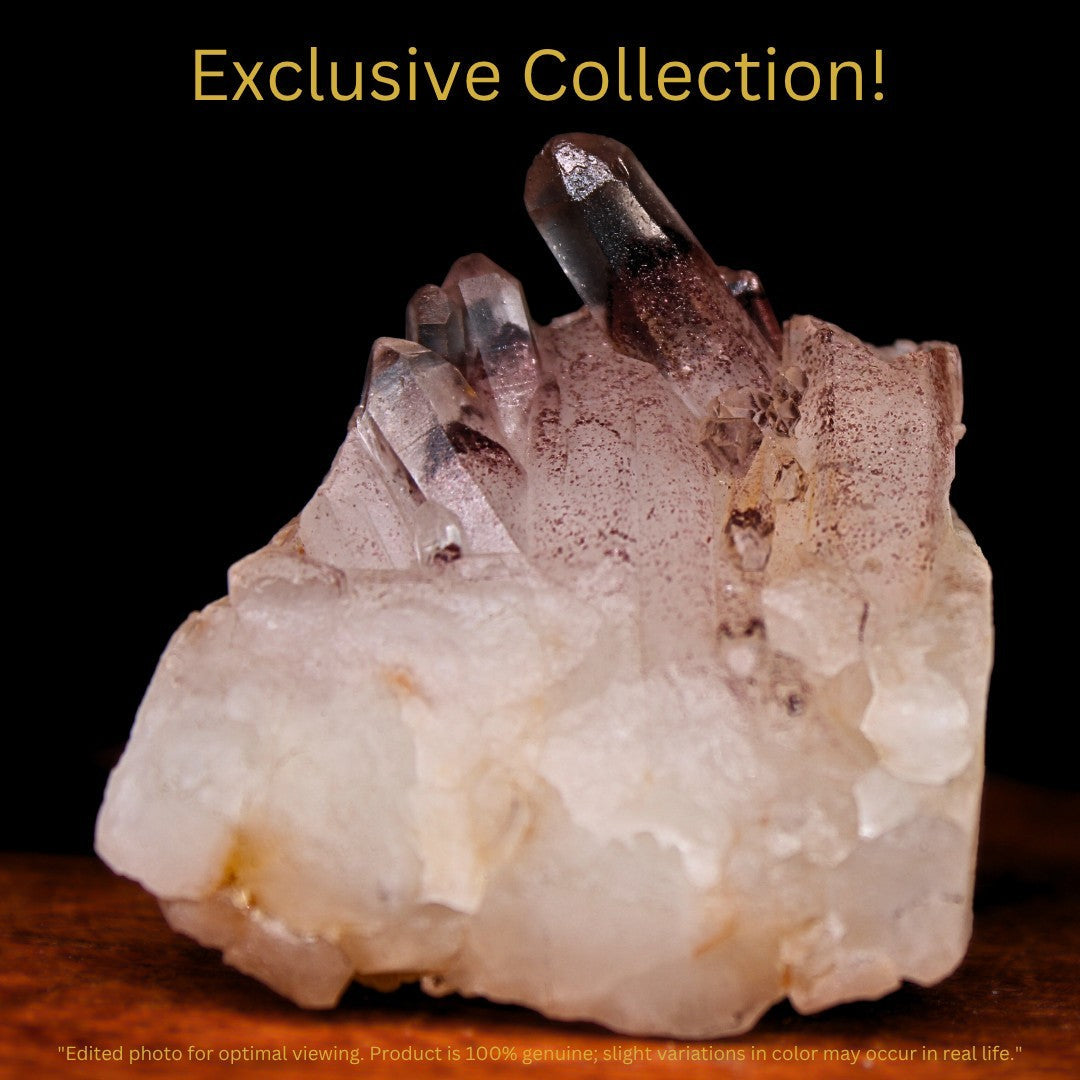 Rare Phantom Clear Quartz Crystal Cluster 56g Mineral Specimen – India