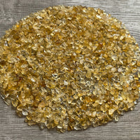 Grade A+++Citrine Semi Tumbled Gemstone Mini Chips 3 - 6 mm, Wholesale Bulk Lot