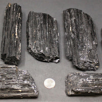 JUMBO Black Tourmaline Rods Premium Rough Natural Crystal Logs