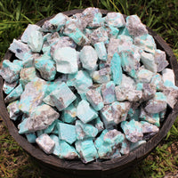 1/2 lb Lot Bulk Natural Rough Amazonite Crystal Healing Raw (8 oz)