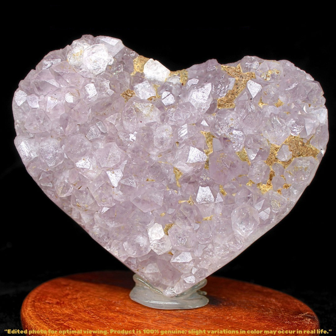 Heart-Shaped Amethyst Cluster 856g 10x13 cm Rare Natural Healing Stone