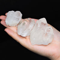 Bulk 1/2 lb (2 - 3 piece lot) Natural Clear Quartz Crystal Clusters Geodes