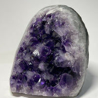 Finely Polished Uruguay Deep Purple Amethyst Cluster Crystal Geode, Pick a Size