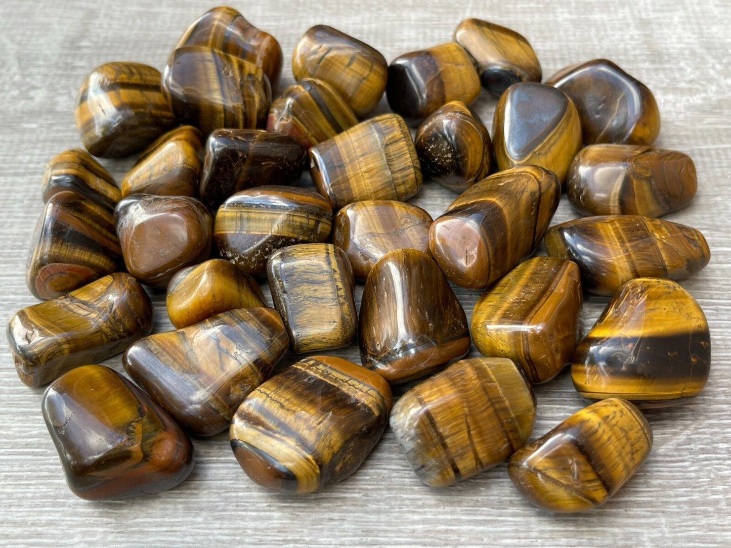 Grade A++ Gold Tiger Eye Tumbled Stones, 1"-1.5" Tumbled Tiger Eye,Pick How Many