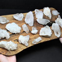 Bulk 1/2 lb (2 - 3 piece lot) Natural Clear Quartz Crystal Clusters Geodes