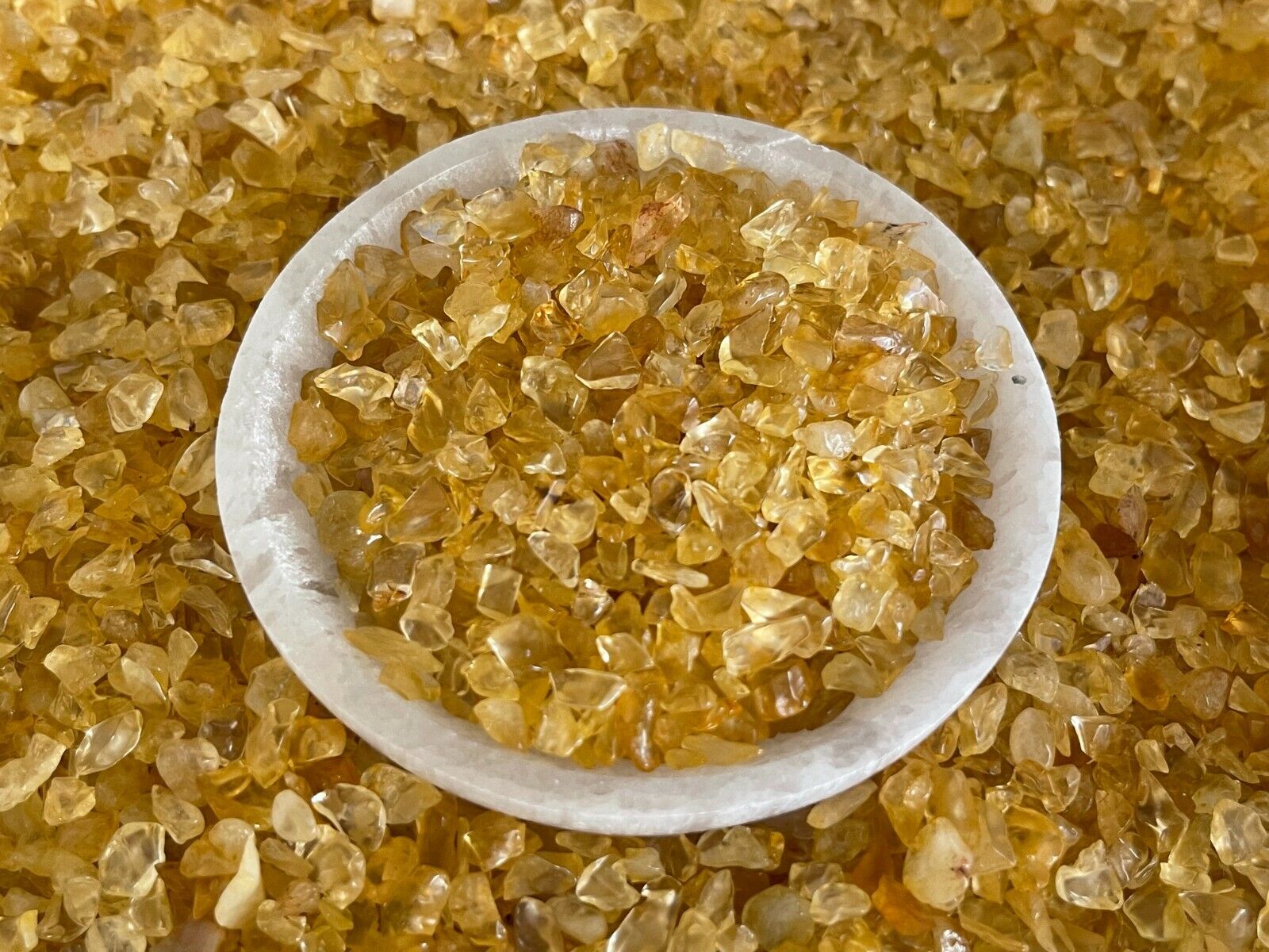 Grade A+++Citrine Semi Tumbled Gemstone Mini Chips 3 - 6 mm, Wholesale Bulk Lot