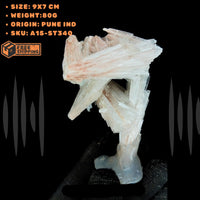 Natural Scolecite Crystal 80g 9x4cm Zeolite Needle Cluster India Specimen