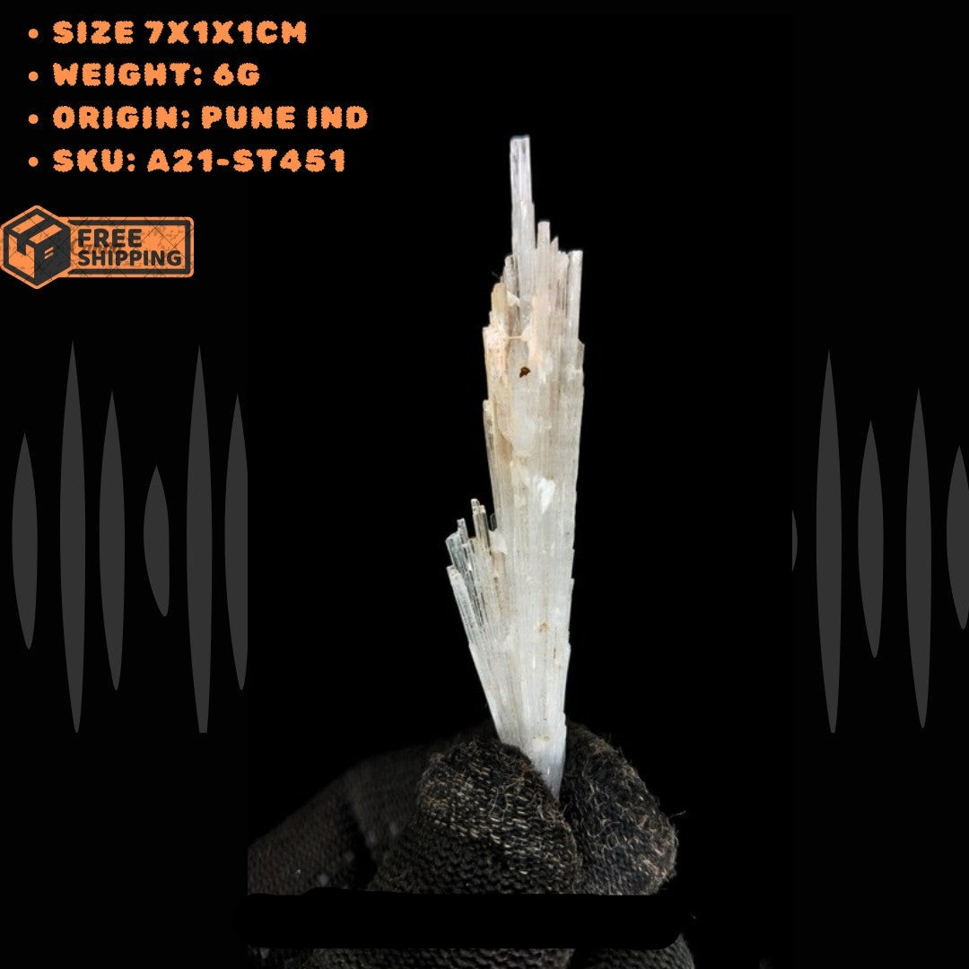 6g Rare Scolecite Crystal Cluster | Reiki Healing Mineral | Meditation Stone