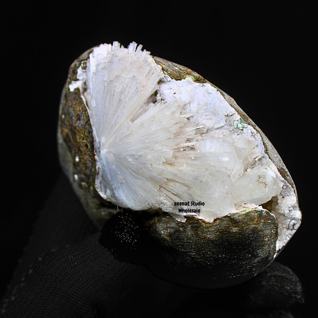 Apophyllite & Scolecite 270g Geode Spray Rare Mineral Specimen from India