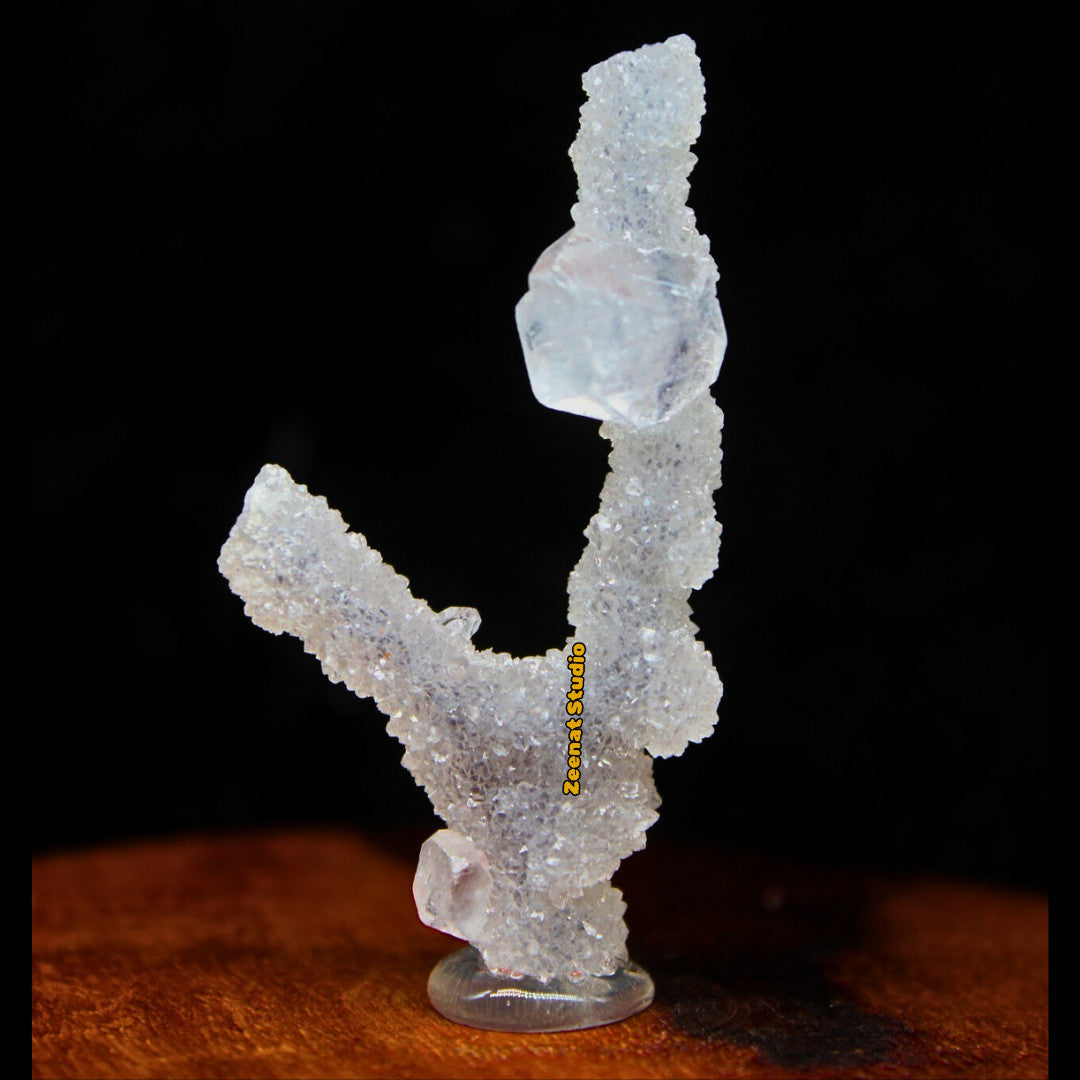 Apophyllite Cluster Matrix Tower 6x3cm 62g Luster Rare Shiny Crystal Specimen