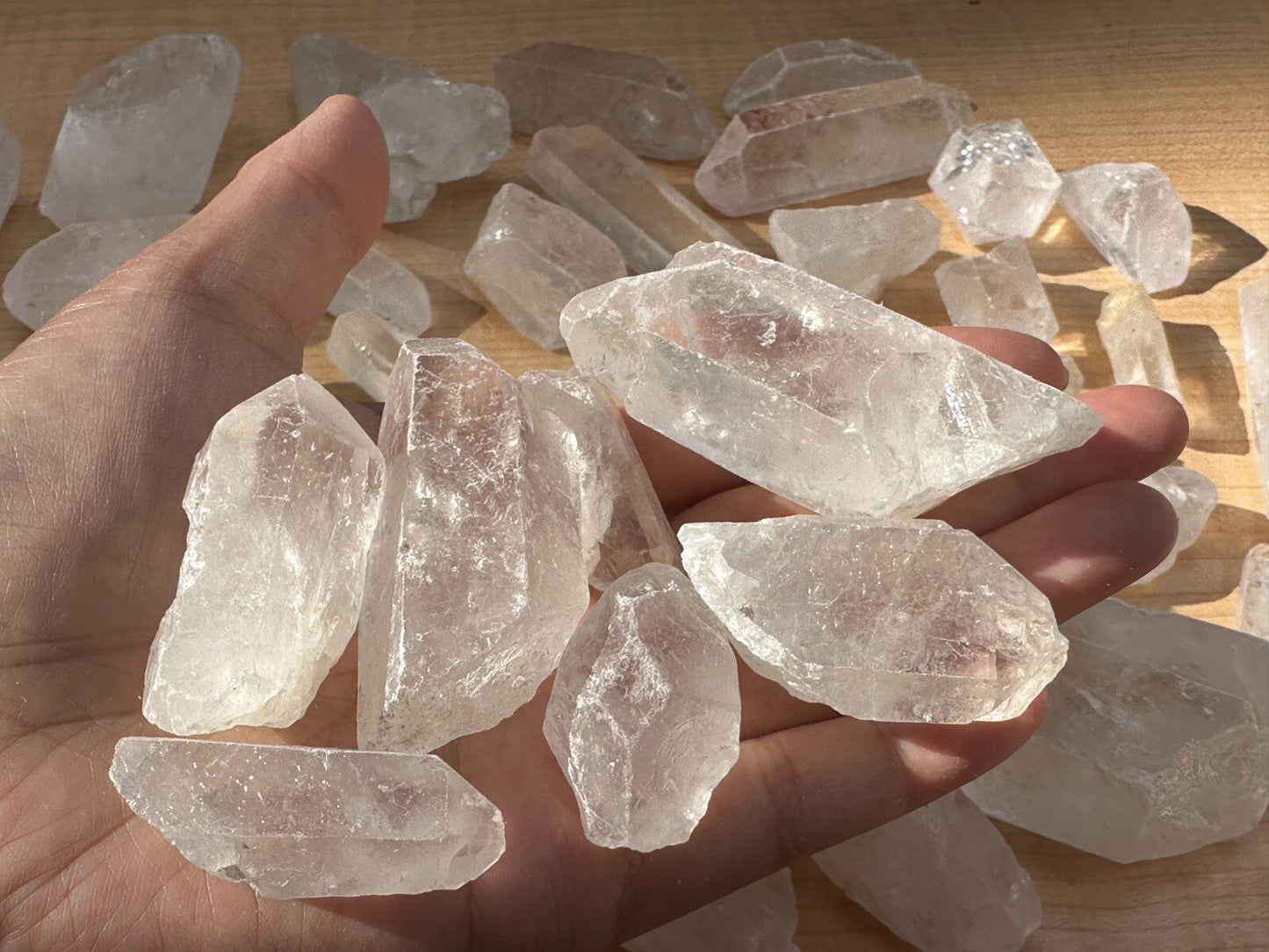 Natural Clear Quartz Crystal Points 1 to 3 Inches, Wholesale Bulk Lot