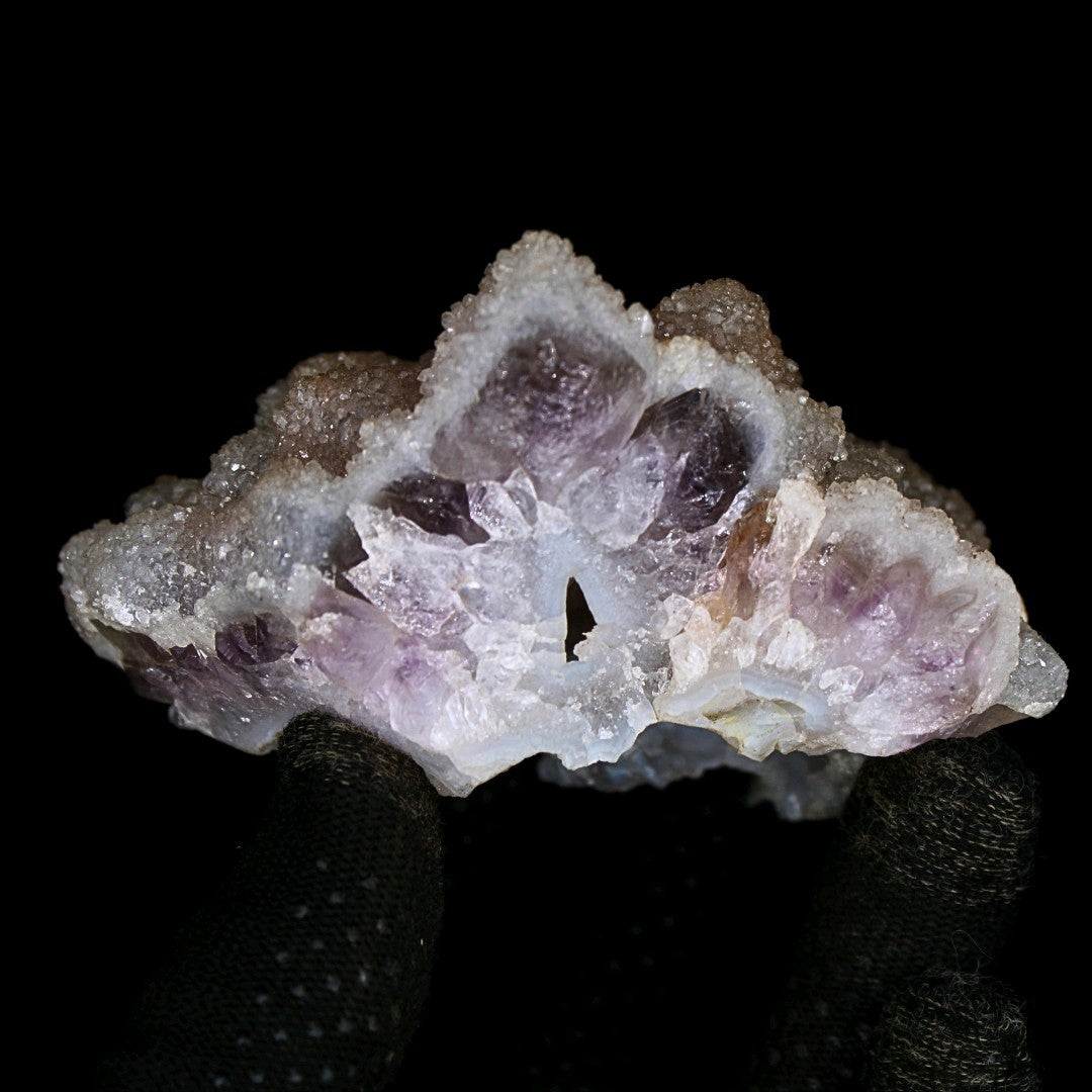 260g Natural Amethyst Quartz Cluster Crystal Geode Purple Druzy India