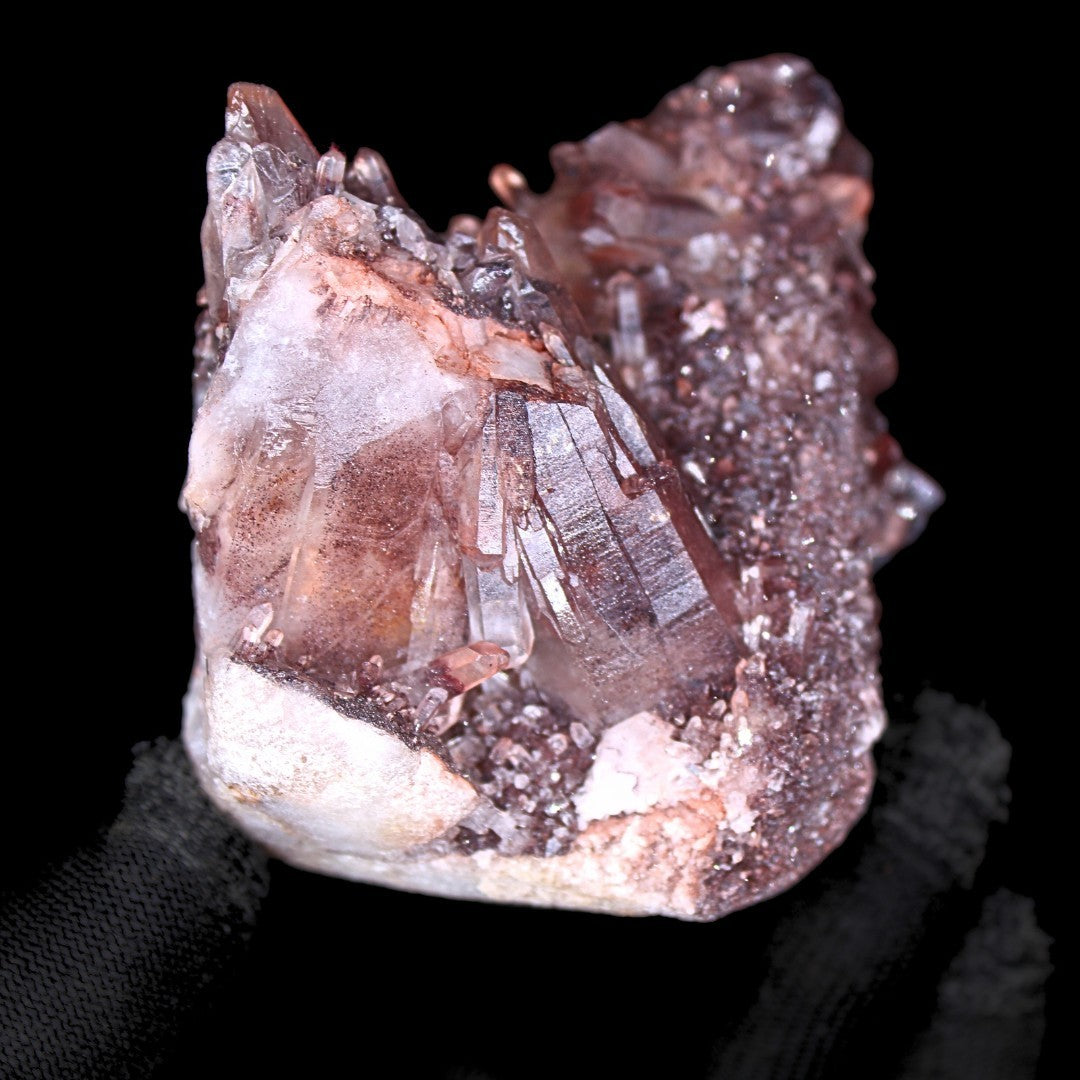 Phantom Clear Quartz Cluster 436g 9x7 cm Natural Raw Healing Crystal India