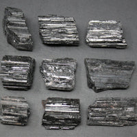 Bulk Extra Grade Natural Rough Black Tourmaline Rods | 8–10 Pc Box Lot
