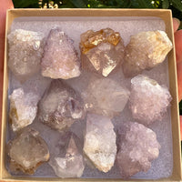Spirit Quartz Clusters Crystal Collection Box: 6 - 7 oz Box Lot, 11 - 14 Pieces