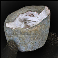 Scolecite Geode Cluster 6x5cm Natural Healing Crystal for Peace Meditation 164g