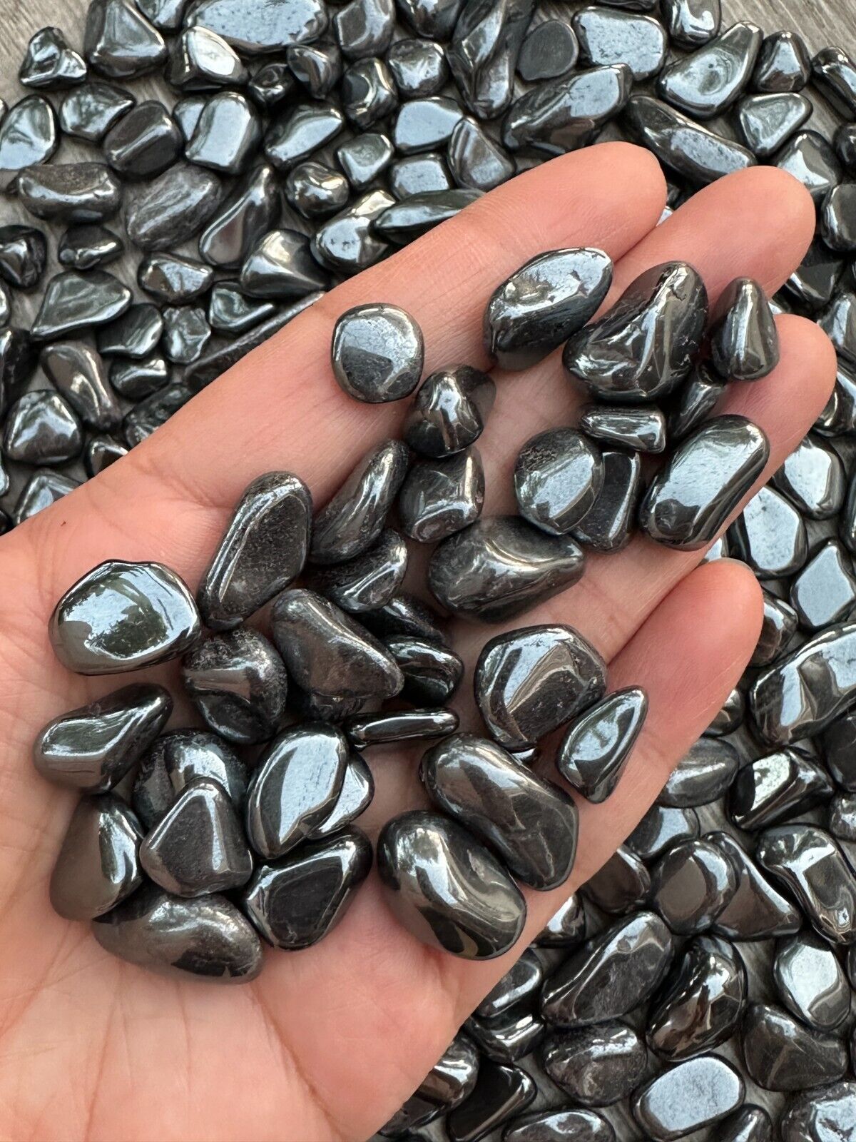 Grade A++ Hematite Semi Tumbled Gemstone Large Chips 8-20 mm, Wholesale Bulk Lot