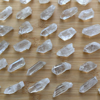 0.75" - 1.5" Small Rough Clear Quartz Point, Raw Healing Crystals, Wholesale Lot