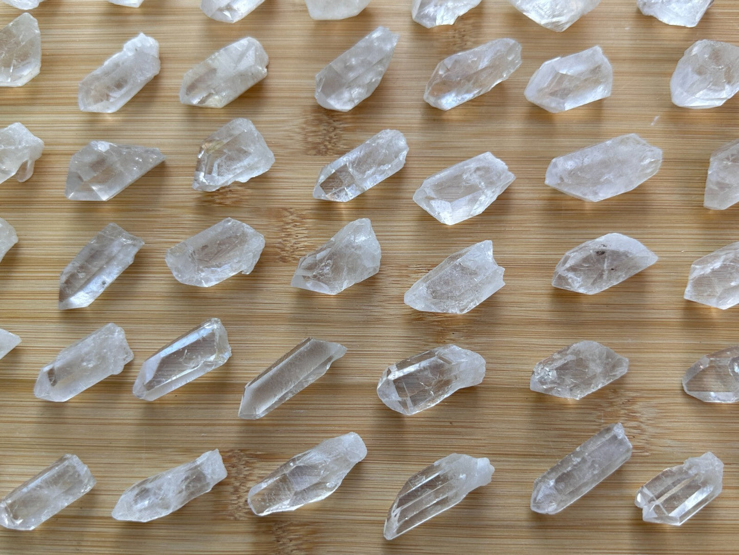 0.75" - 1.5" Small Rough Clear Quartz Point, Raw Healing Crystals, Wholesale Lot