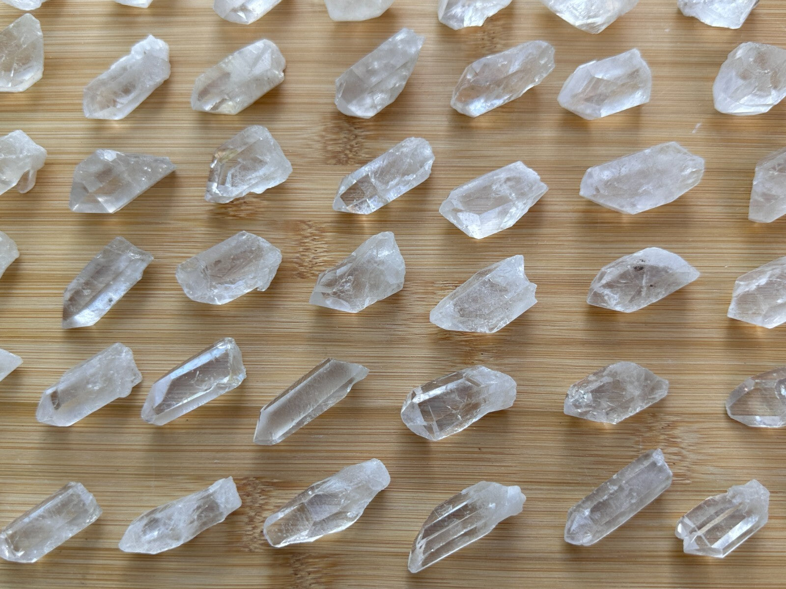 0.75" - 1.5" Small Rough Clear Quartz Point, Raw Healing Crystals, Wholesale Lot