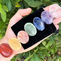 Natural Crystal Worry Stone: Choose Gemstone (Crystal Healing Pocket Stone)
